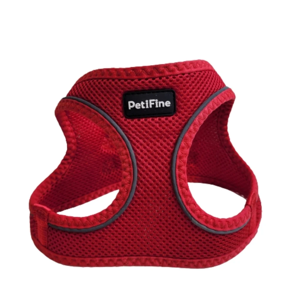 Petifine Step in Red Soft Dog Harness Size Small